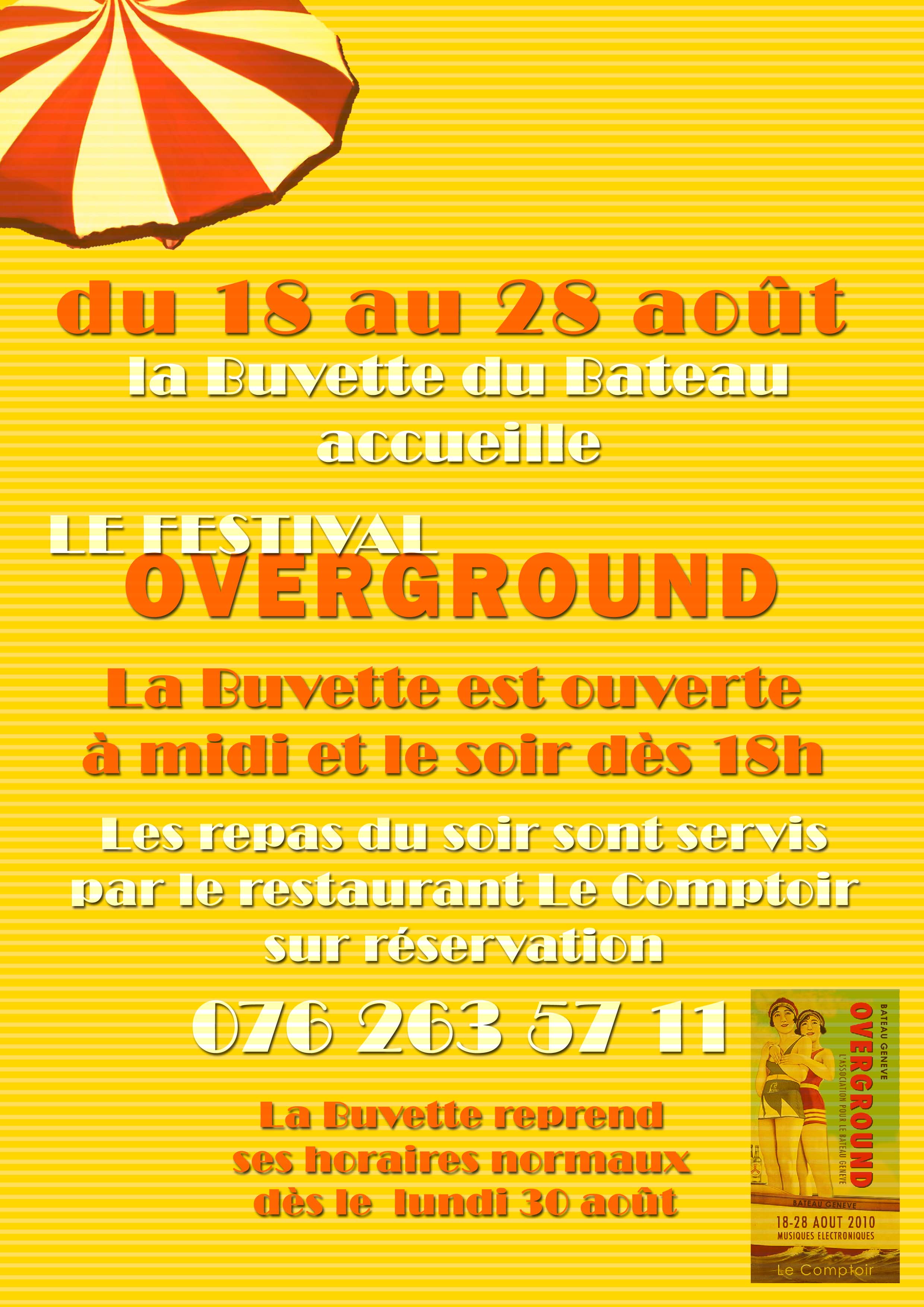 Du 18 au 28 août, la Buvette accueille le Festival Overground
